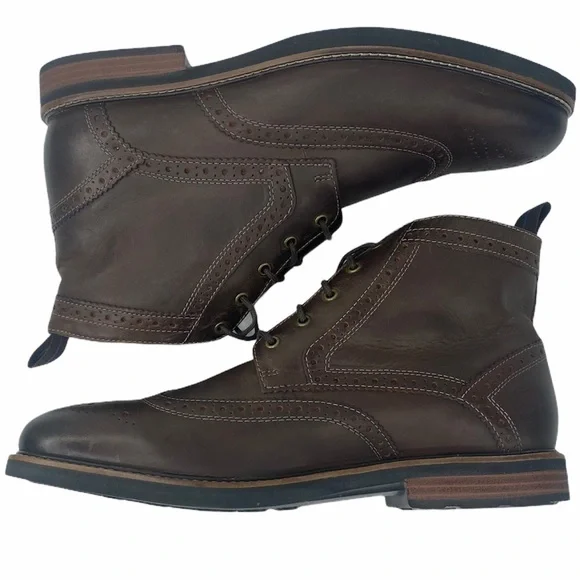 Nunn Bush Odell Wingtip Rust Dress Boots - Picture 6 of 16